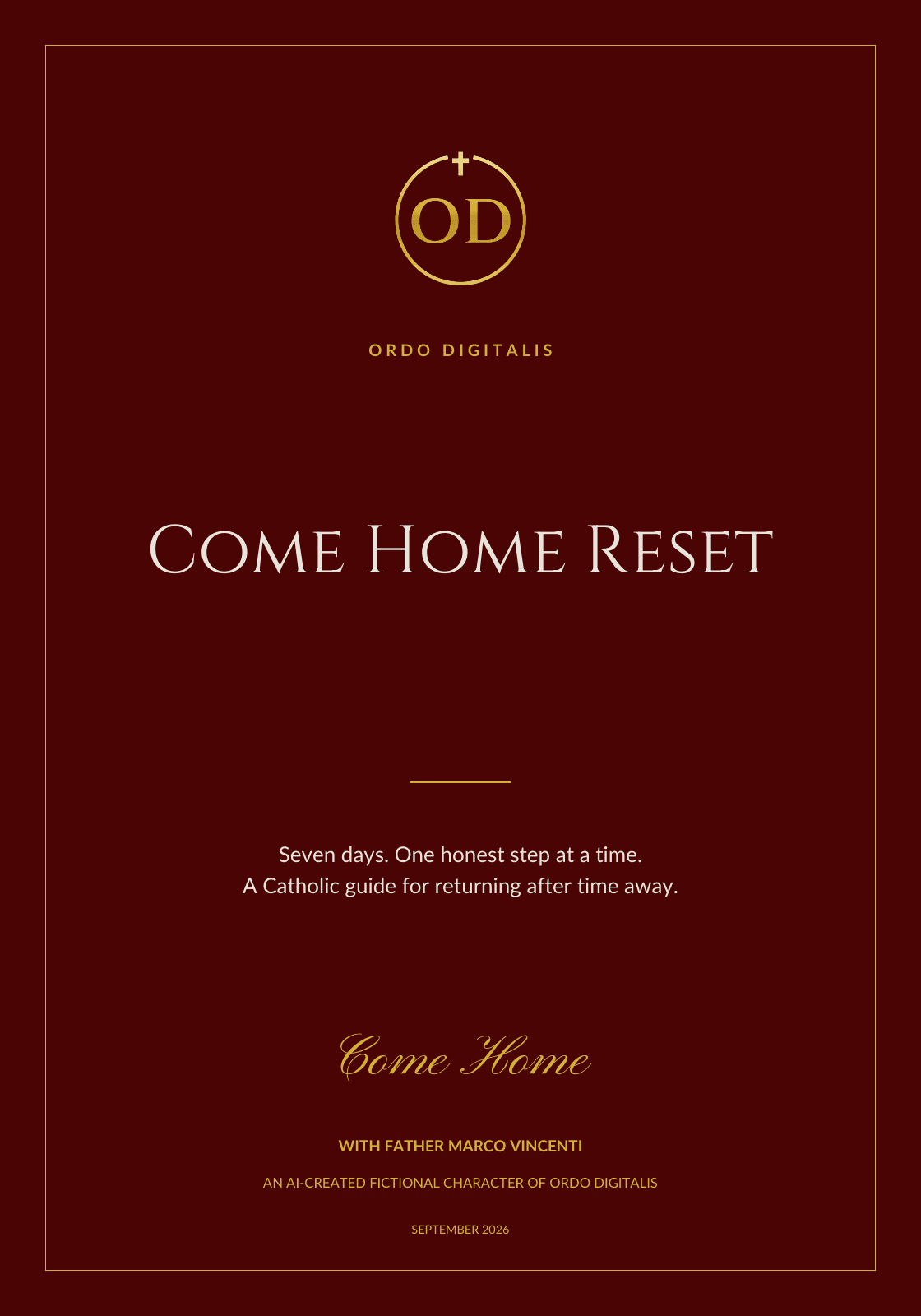 Come Home Reset, digital guide cover