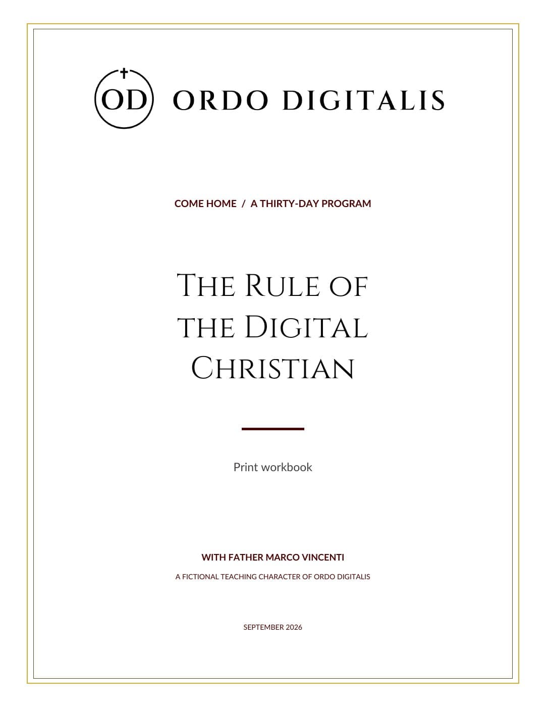 The Rule of the Digital Christian companion workbook cover